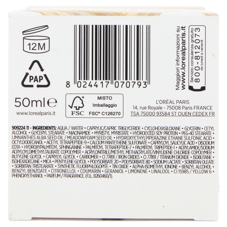 L'Oréal Paris Age Perfect, Crema Viso Re-idratante per Pelli Mature, 50 ml